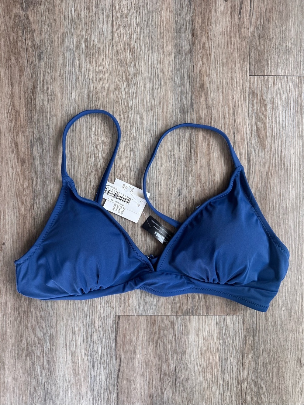 Amazon Essentials Navy Triangle Bikini Top